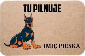 Lenvászon Lábtörlő Bemeneti Itt Őrzi Dobbernév