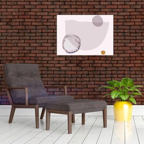 Üveg kép - Lila minimalizmus N⁰2 (70x50 cm)