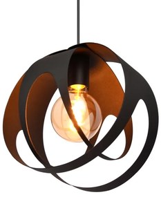 Csillár zsinóron MOONLIGHT 1xE27/15W/230V fekete