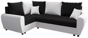Sarok ülőgarnitúra Fleur Plus (fehér + fekete) (B). 1057097