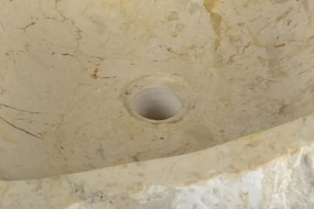 DIVERO Mosdókagyló természetes kő TORTONA 45 x 35 cm