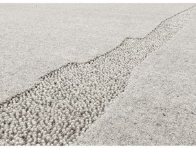 Világosszürke gyapjú szőnyeg 200x300 cm Morphic Rocca – Agnella