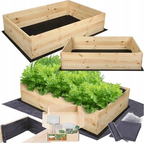 Magasított ágyás impregnáló láda zöldséges herbárium virágtartó 27x120x100