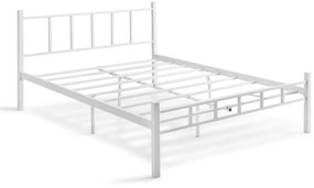ORMEL fém kétszemélyes ágy, 120x200 cm, fehér, 120 kg teherbírás