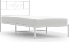 vidaXL fehér fém ágykeret fejtámlával 90x190 cm