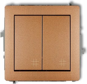 Keresztkapcsoló dupla arany metál Deco 8DWP-66 Karlik