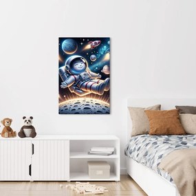 Kép boldog űrhajós az űrben