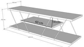 TV asztal/Szekrény Cana (fekete márvány) . 1101332