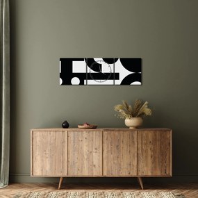 Kép - Geometriai absztrakció N⁰3 (órával) (90x30 cm)