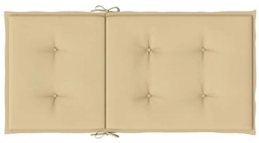 6db melange bézs szövet alacsony háttámlás székpárna 100x50x4cm