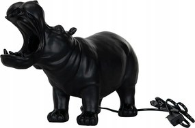 Víziló Alakú Lámpa, matt fekete