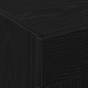Fali Kabinetek 2 db Fekete Tölgy 69,5x34x90 cm Mérnöki Fa