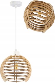 Függő lámpa csillár túlnyúló mennyezet lámpabúra fa 1