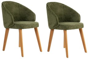 Bentley Green and Dark Oak étkezőszék szett, 2 db