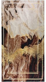 Barna-krémszínű mosható futószőnyeg 80x200 cm – Vitaus