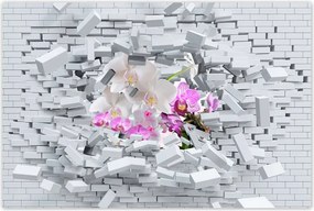 Poszterek 90x60 Orchidea a falban