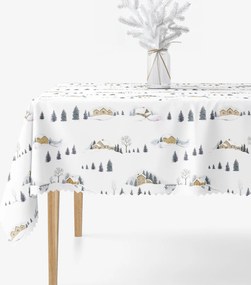 Goldea karácsonyi teflonbevonatú asztalterítő - téli táj 120 x 180 cm