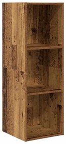 Fali TV Szekrény 4 pcs Régi fa 37 x 37 x 107.5 cm Műanyag Fa