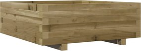 vidaXL impregnált fenyőfa kerti virágláda 70 x 70 x 26,5 cm