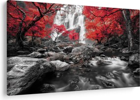 Kép - Vízesések az őszi tájban (90x60 cm)