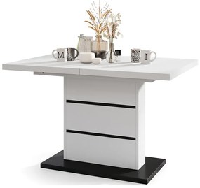 Kinyitható PAOLO étkezőasztal fehér/fekete