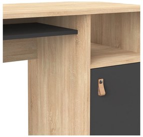 Íróasztal tölgyfa dekoros asztallappal 50x115 cm Oxford – TemaHome