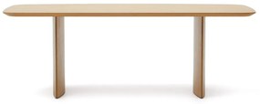Natúr színű étkezőasztal tölgyfa dekorral 100x240 cm Litto – Kave Home