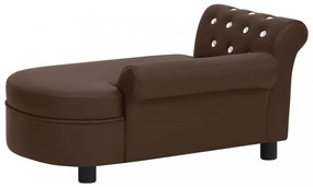 vidaXL barna műbőr kutyakanapé 83 x 45 x 42 cm