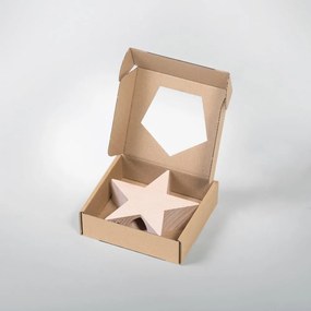 Large csillag csúcsdísz fából, dekorációs karácsonyfára - Spira