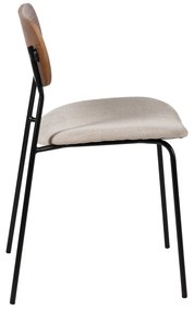 Barna-krémszínű étkezőszék szett 4 db-os Moe – Ixia