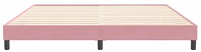 vidaXL rózsaszín bársony rugós ágy matrac nélkül 200x220 cm