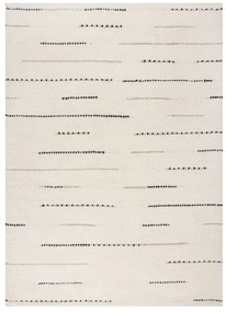 Krémszínű kézi szövésű gyapjú szőnyeg 120x170 cm Dottie Linear – Flair Rugs