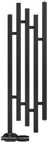 Regnis sertés, fűtőelem 320x1400mm, egylyukú bal alsó csatlakozással 50mm, 710W, fekete, matt, SERTÉS 140/30/LD50/FEKETE