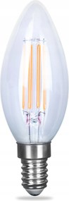 Led izzó 8W gyertya E14 Filament Edison Retro Dekoratív Loft Lámpa 4000K