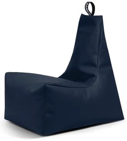 Sötétkék bőrutánzat babzsákfotel Icy XL – So Soft?