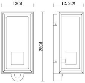 Globo 31982WS - Érzékelős kültéri fali lámpa LOGANA 1xE27/60W/230V IP44 fehér