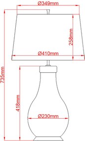 Quintiesse HAVERING QN-HAVERING-TL Asztali lámpa 1x60W/E27