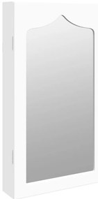 fehér falra szerelhető tükrös ékszerszekrény 37,5x10x67 cm