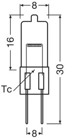 10 db-os szett sütőizzó HALOSTAR G4/20W/12V 2700K - Osram