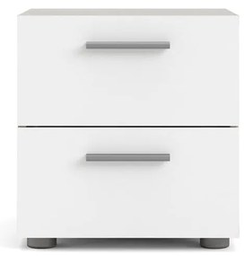 Fehér-természetes színű éjjeliszekrény tölgyfa dekorral Pepe - Tvilum