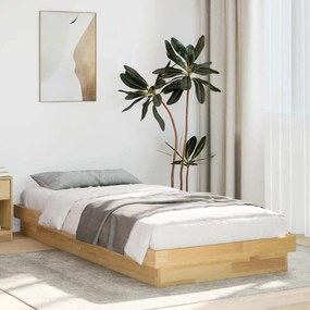 ágykeret matrac nélkül 90x190 cm tömör tölgyfa