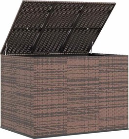 Barna Polyrattan Kerti Párnatartó Doboz 145 X 100 X 103 Cm
