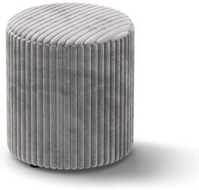 Világosszürke kordbársony puff Dia – Micadoni