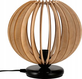 Éjjeli lámpa Asztali Led lámpa Fekete 1xE27 1,5m Fa Gyerekeknek