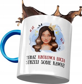 Kék Bögre Lúcia Barátnőnek Ajándék Nyomtatott Fotóval