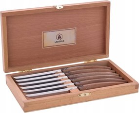 Laguiole kések steakekhez fa csomag 6 db-os elegáns doboz szett
