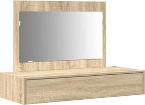 vidaXL Öltözködőasztal fiókkal tükörrel Barna 100 x 40 x 70 cm Faanyag