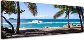 Vászonkép Természet Óceán pálmafák tengerpart 120x40