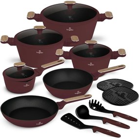 BerlingerHaus Leonardo Nordic titánbevonatúedénykészlet, 15 darabos