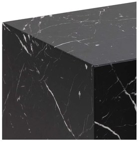Fekete dohányzóasztal szett márvány dekorral, 2 db-os 58x58 cm Dice – Actona